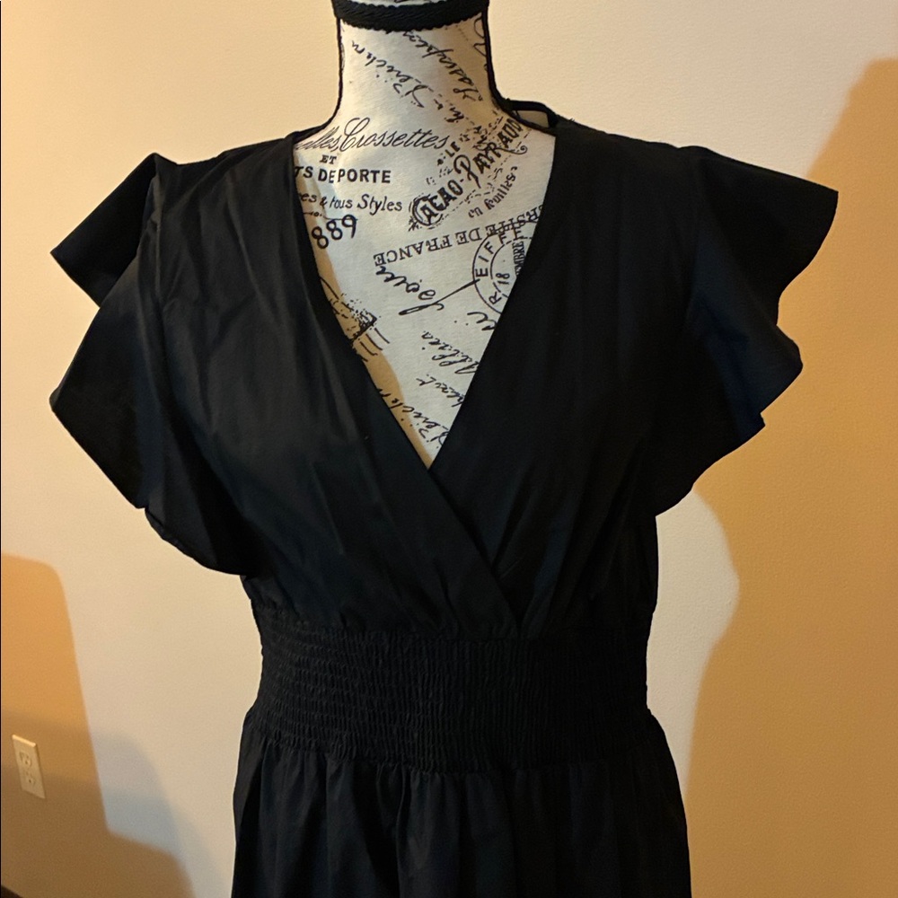 Molly Bracken Black Maxi Dress with Ruffle Sleeves from Monkees - Picture 3 of 6